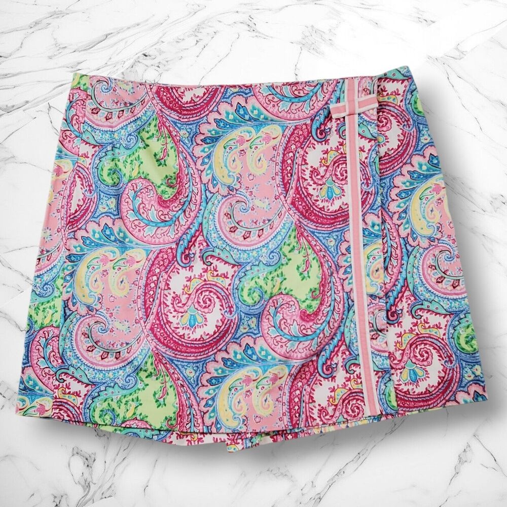 Island Republic Women's Skort Size 12 Stunning Paisley Print Shorts Golf Skirt